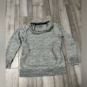 Women’s Heathered Gray LLBean Cowl Neck Pullover Size Large